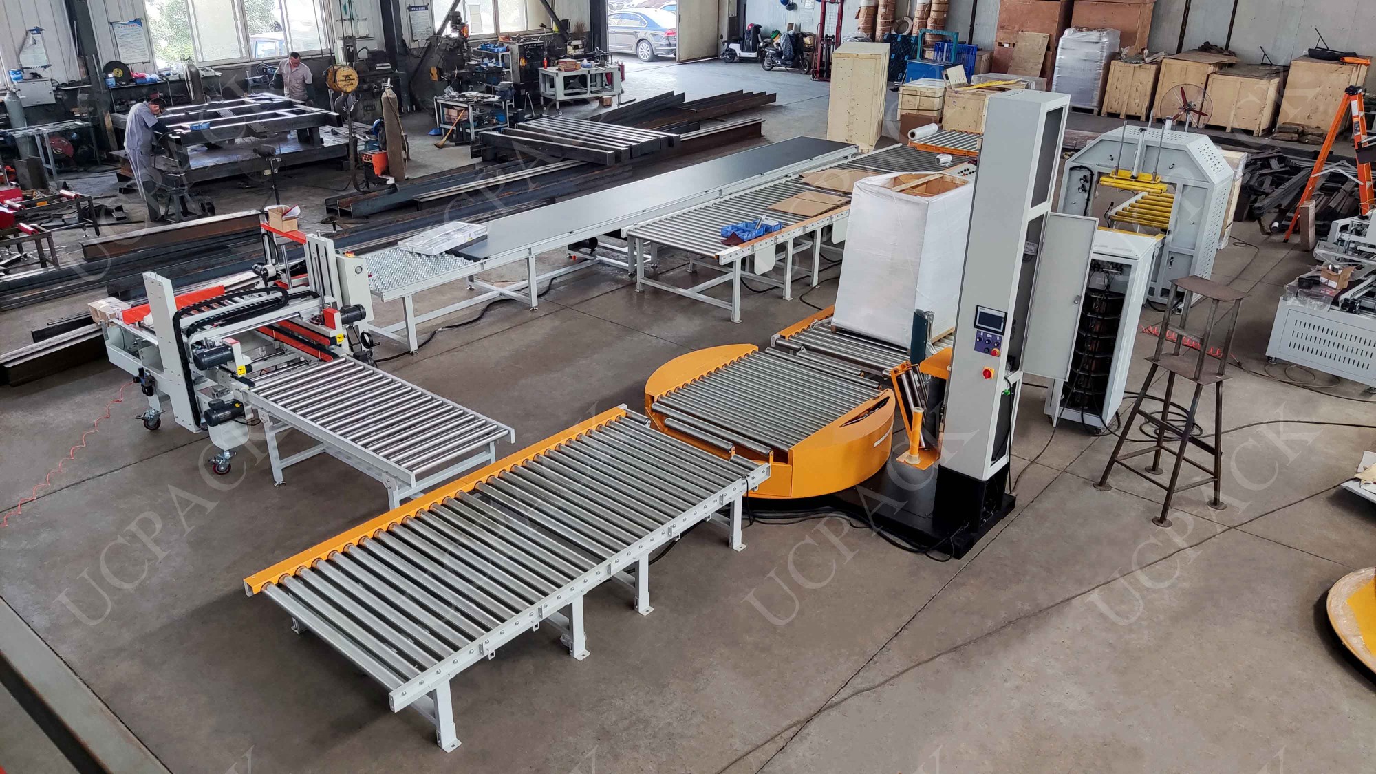 UCR-T2000A Fully Automatic Inline Pallet Stretch Wrapper